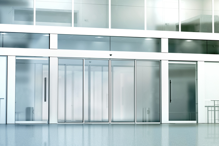 Commercial glass door